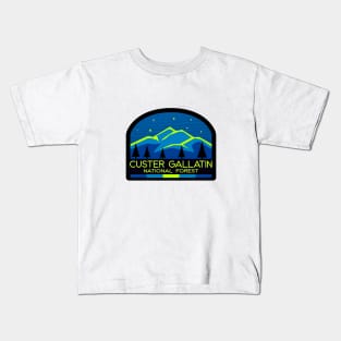 Custer Gallatin National Forest Montana Camping Canoe Kids T-Shirt